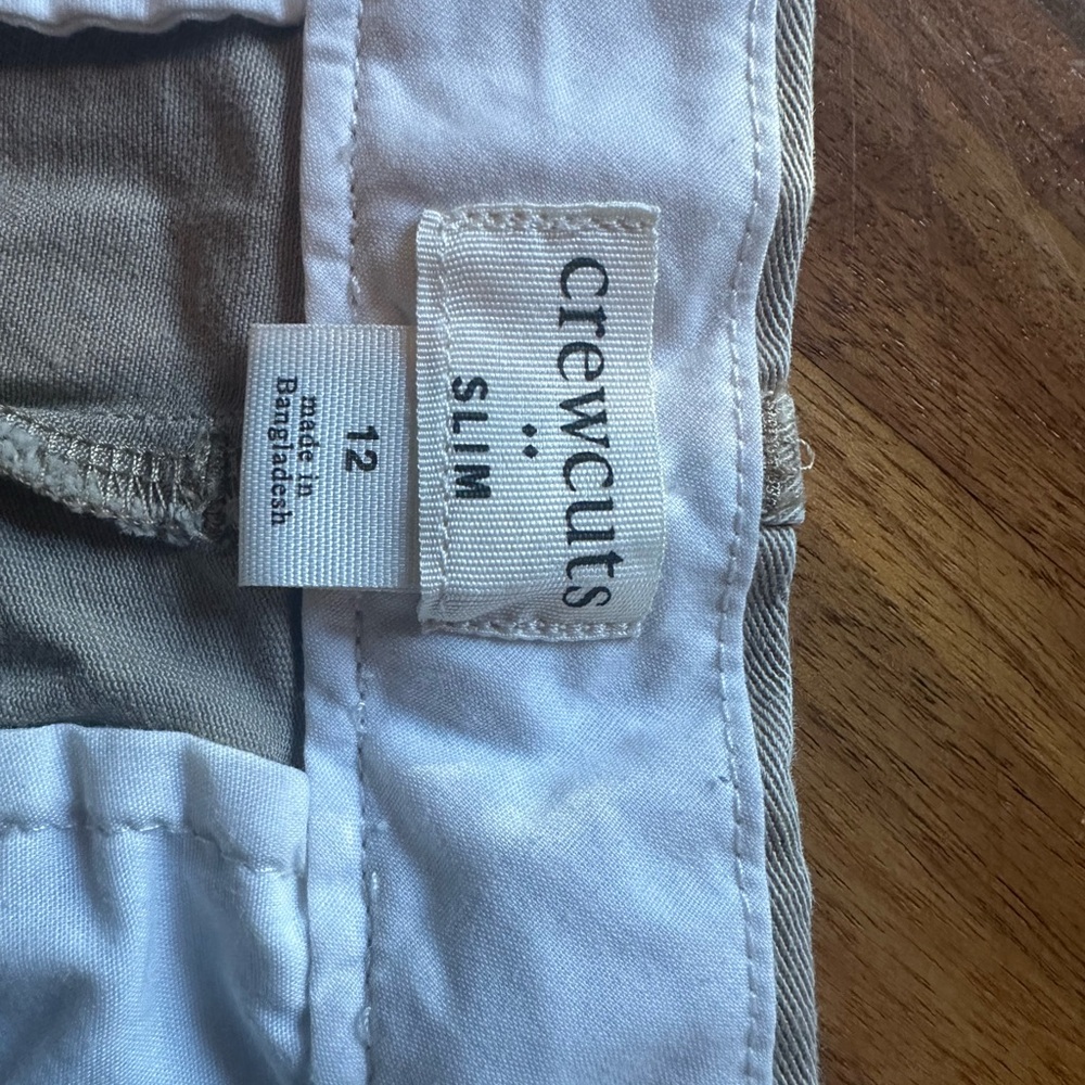 Crewcuts Slim Fit White Trousers